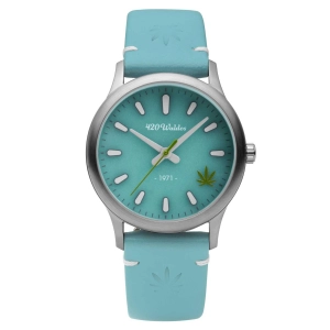 420Waldos Women's Quartz Watch - Mary Jane Blue Dial Genuine Leather Strap | W2010