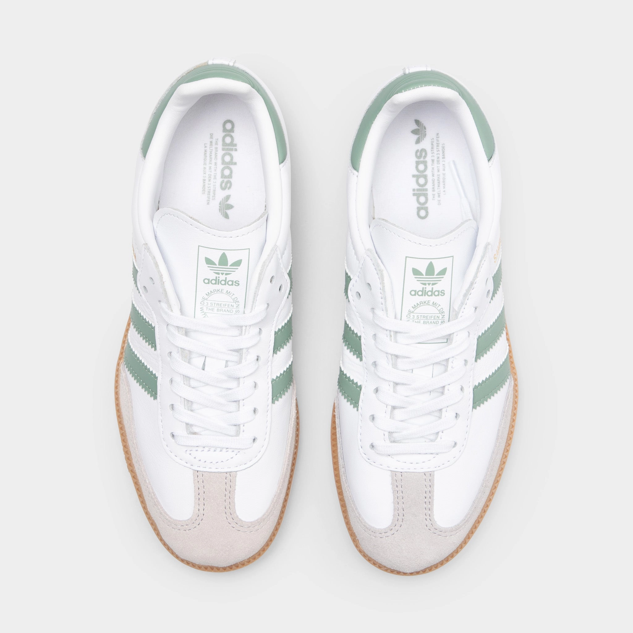 adidas Juniors' Samba OG Footwear White / Silver Green - Gum