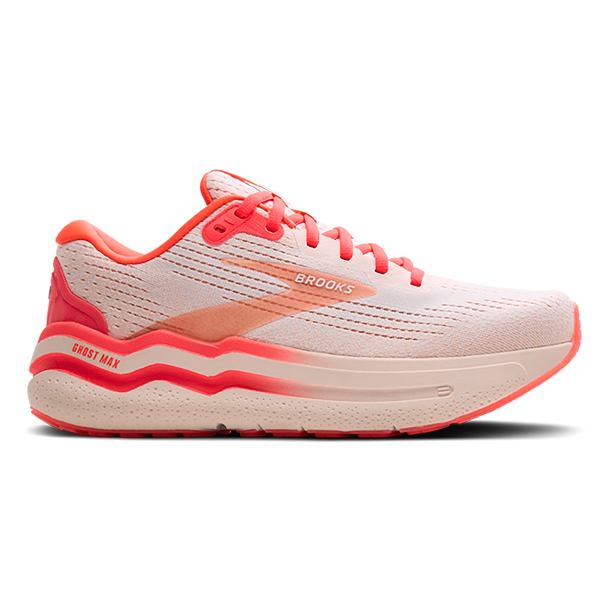 Brooks Ghost Max 2 - White - Peach - Coral
