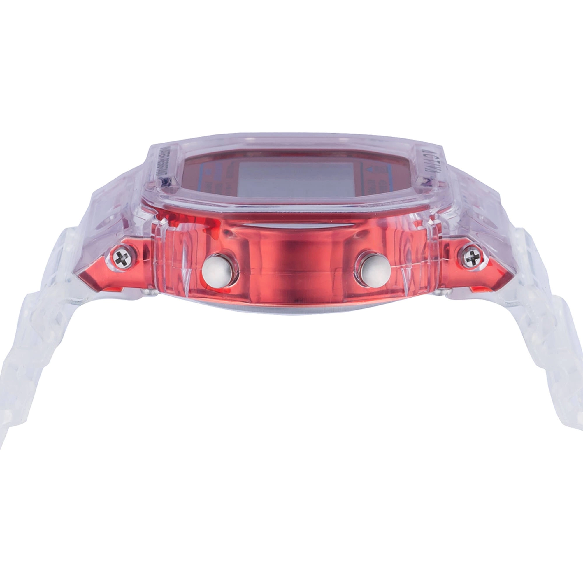 Invicta Unisex Watch - Activa Digital Red Dial Transparent Strap | ACW424-009