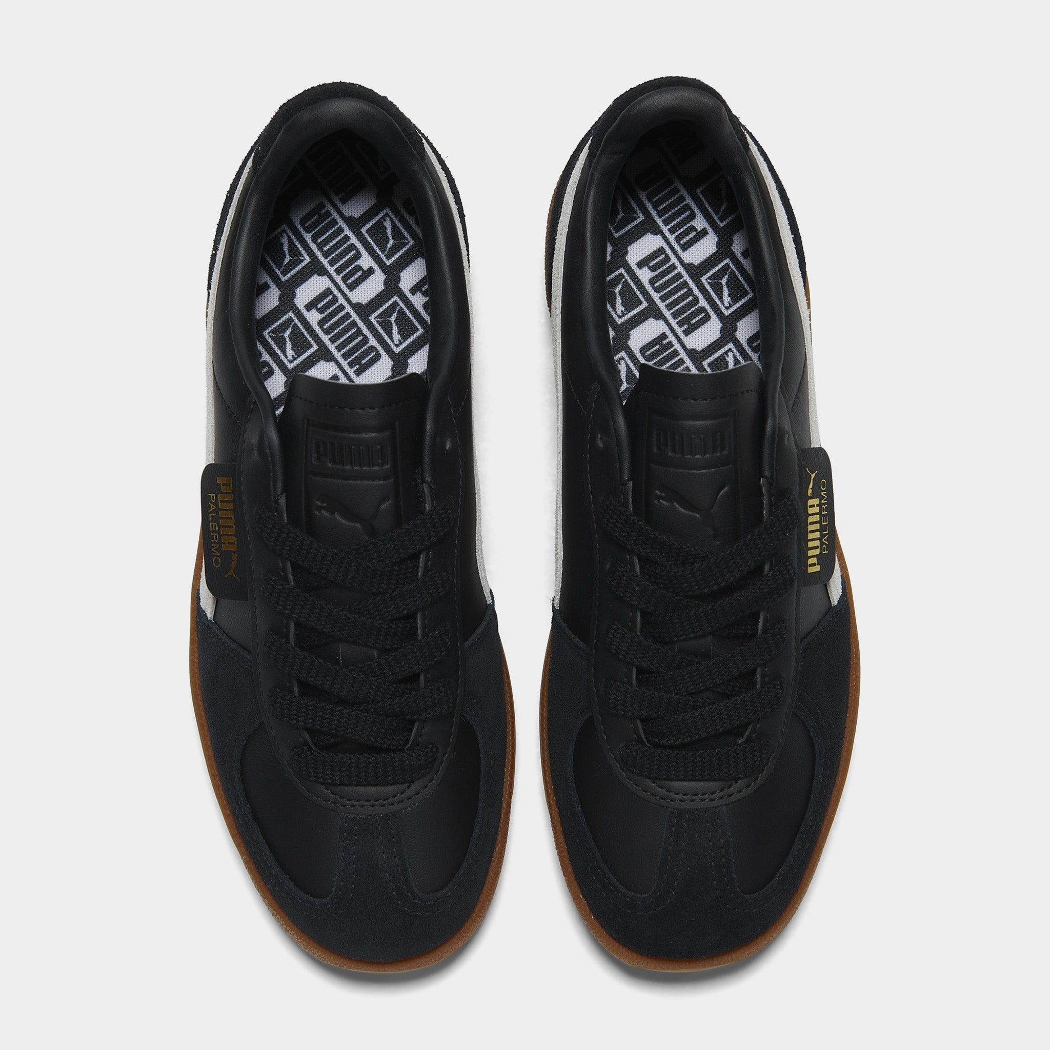 Puma Women's Palermo Leather Black / Feather Gray - Gum