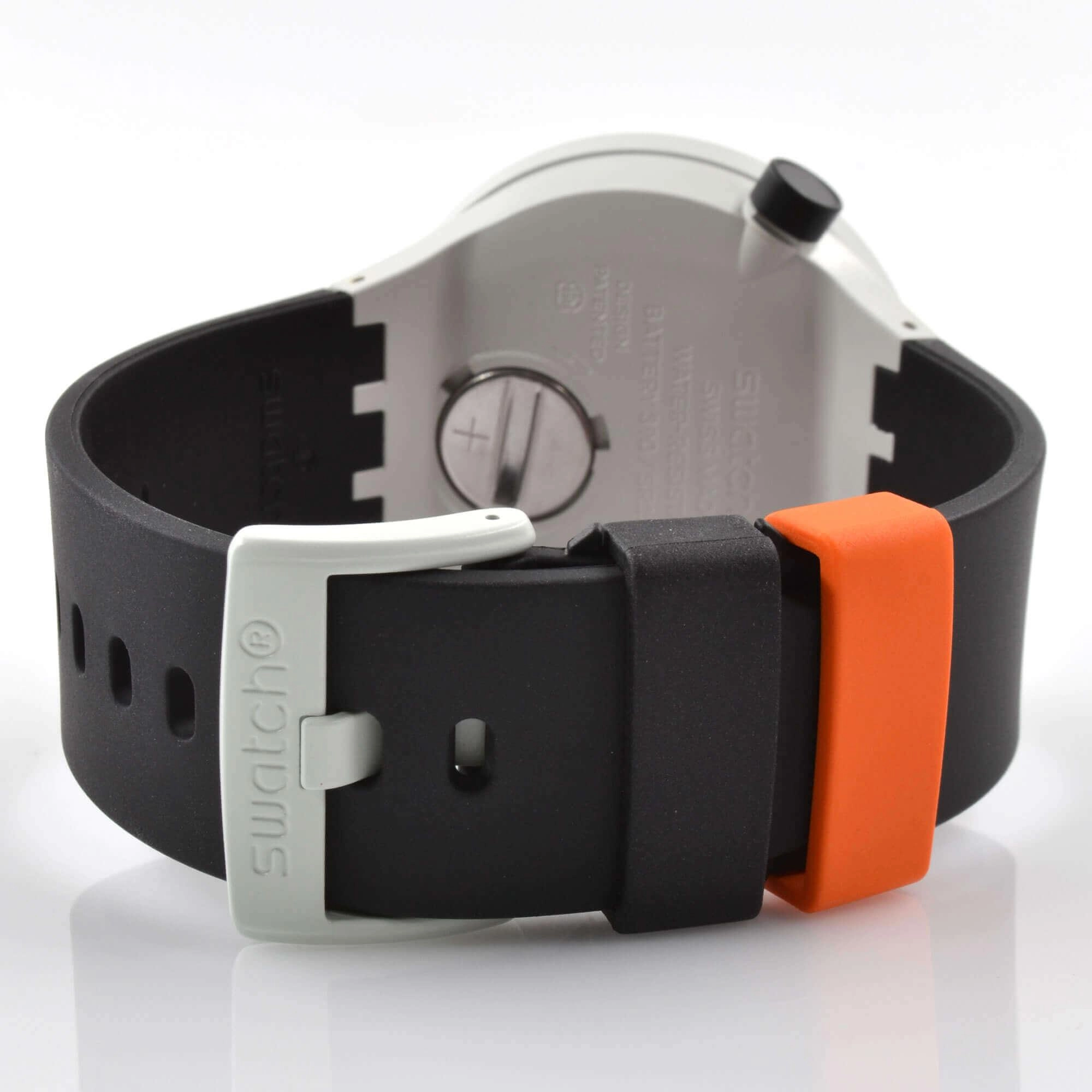 Swatch Unisex Watch - Bioceramic Orack Swiss Quartz Black Bio Sourced Strap | SB03M104
