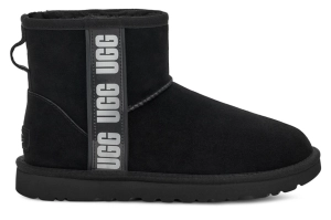 Ugg Womens Classic Mini Side Logo II Black