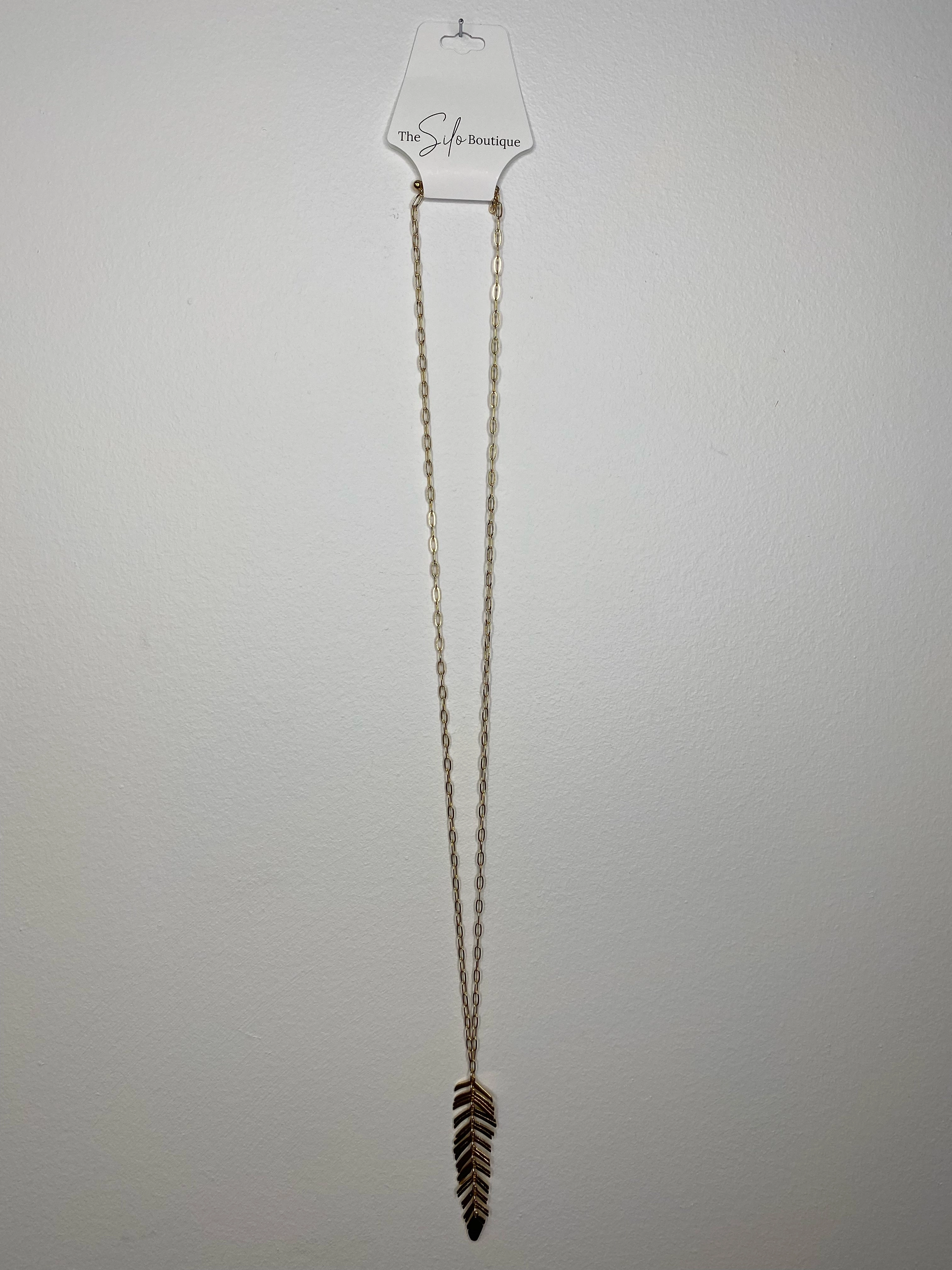 Vintage Gold Leaf Necklace