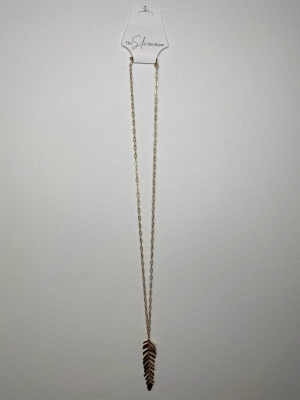 Vintage Gold Leaf Necklace